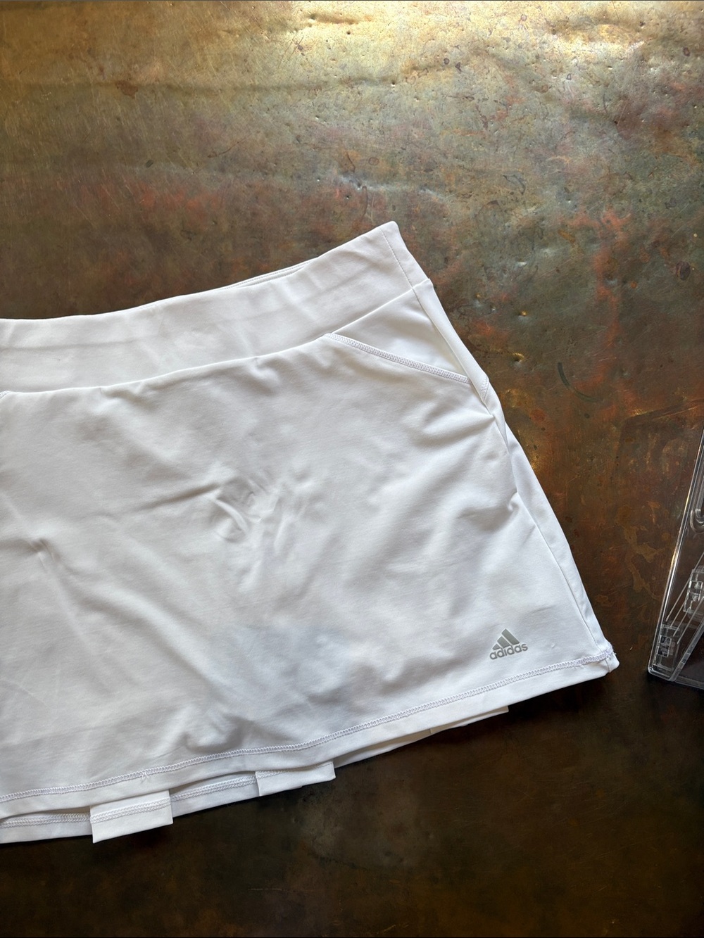 adidas White Tennis Skort with Subtle Logo